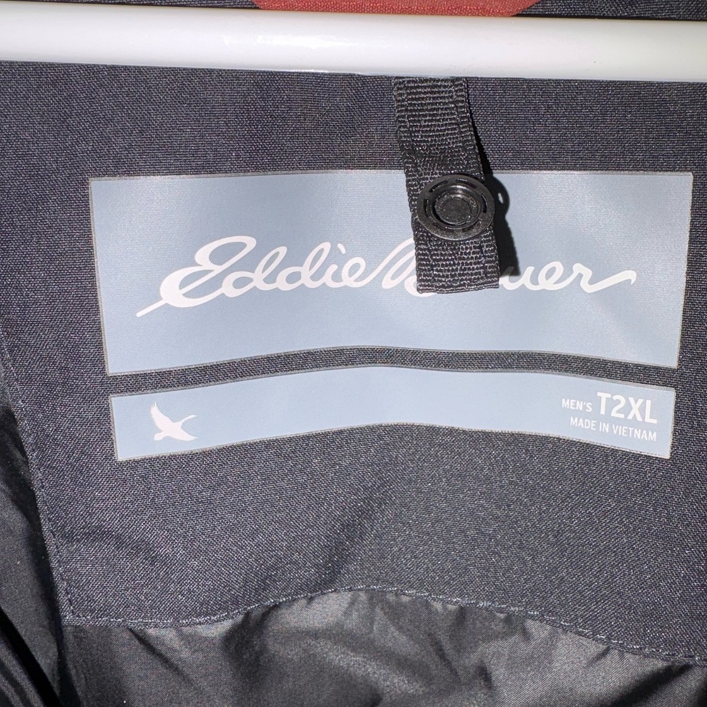 Eddie Bauer WeatherEdge Plus 3 In 1 jacket shell two-tone black & rust Size T2XL - Picture 2 of 7
